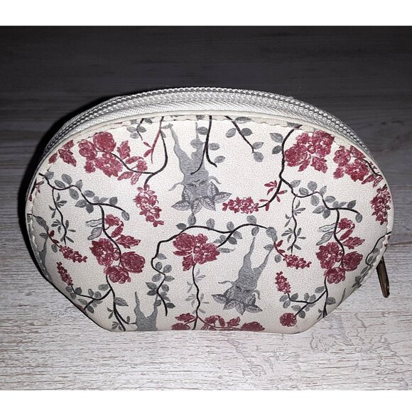 Harry Potter Mandrake Root Floral Print Mini Wallet Coin Purse Zipper Pouch Bag - Picture 1 of 8